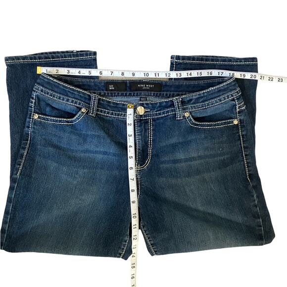 Nine West Blue Capri  Jeans Classic Style size 16 - Picture 5 of 10